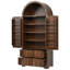 Garde-manger arqué cannelé de 72 po de hauteur avec armoire de rangement, tablettes de porte réglables et tiroirs-129703505
