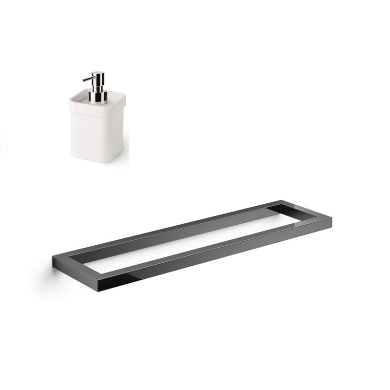 Gerla 2 - Piece Bathroom Hardware Set, Black Chrome