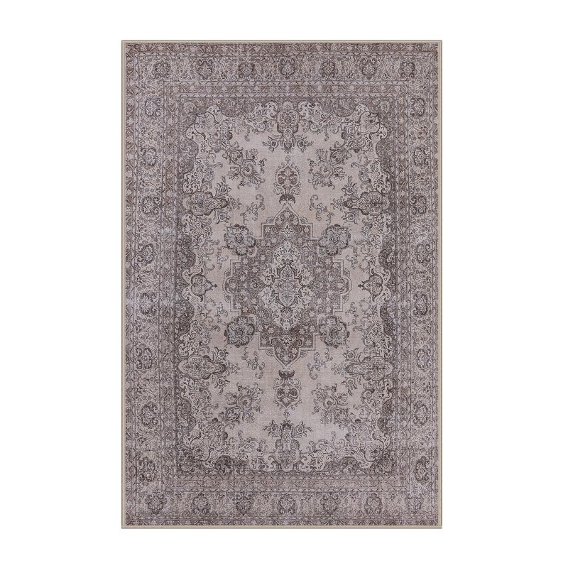 Tapis oriental gris Reshawn, Rectangle 7 pi x 9 pi