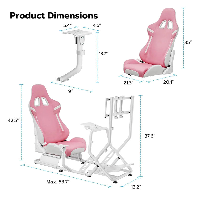 Fauteuil de jeu Inbox Zero, Rose