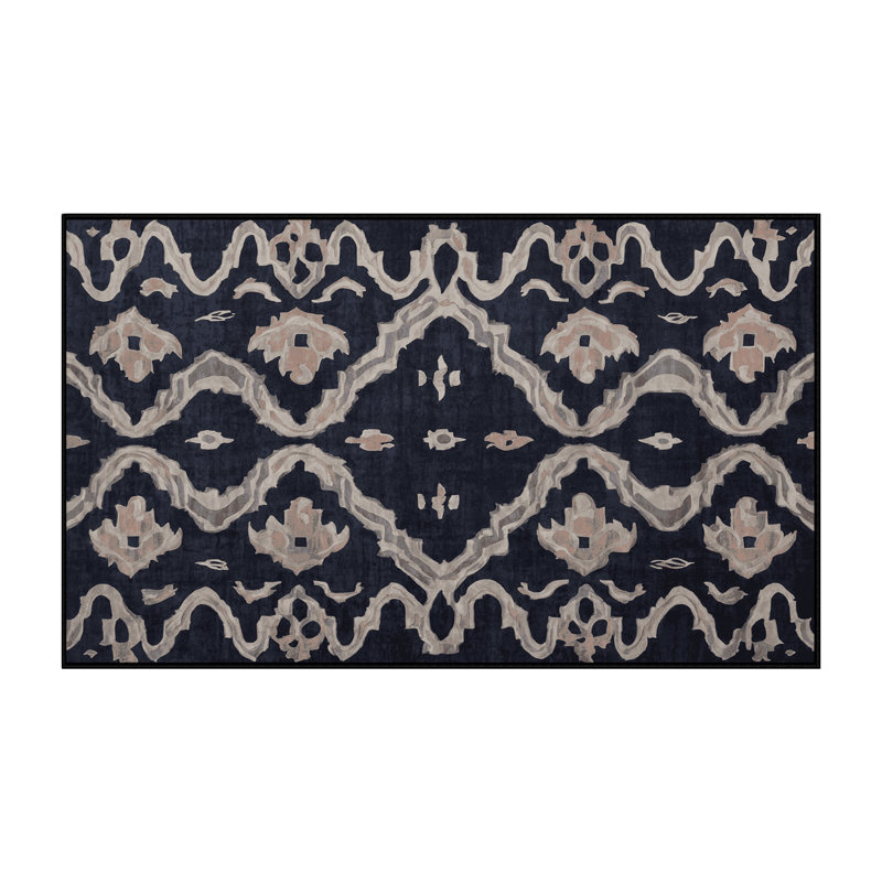 Tapis gris soyeux et moelleux, Rectangle 2 pi x 3 pi
