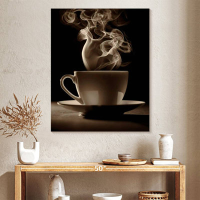" Steaming Brewed Coffee Canvas Print "