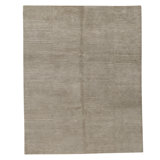 Hand Knotted Wool Area Rug in Ivory