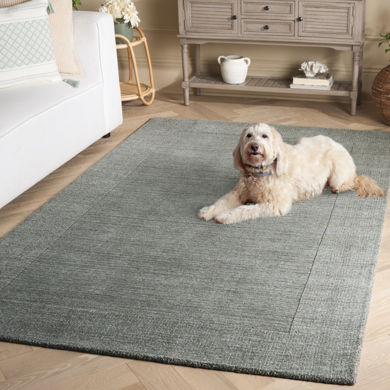 80% laine tissée à la main Metro 807; Tapis 20% coton sans motif, Rectangle de 5 pi x 8 pi