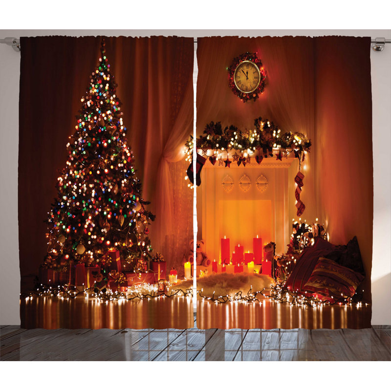 Semi-Sheer Rod Pocket Curtain Panels, 54" W x 63" L