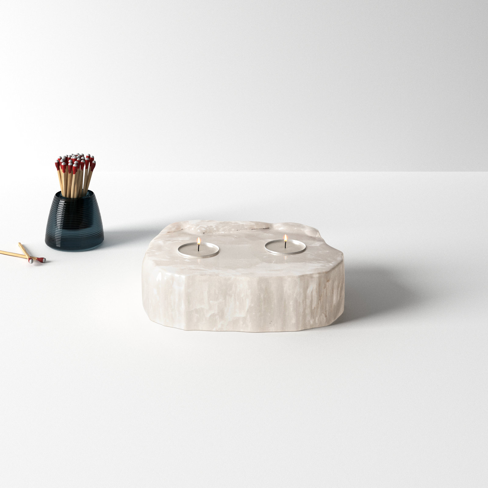 Selenite Votive Candle Holder
