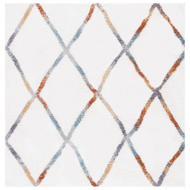 Tapis à poils longs Berber, Carré 7 pi