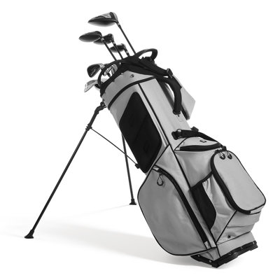Golf Cart Bag, 14 Way Top Divider Organizer, 2-in-1 Golf Club Bag with Full-length Divider, Dual Shoulder Straps, Support Legs, Rain Hood, Storage Pockets, Lightweight Polyester for Men & Women