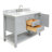 49 " W Freestanding Standard 1 Single Vanity Bathroom Vanity With Carrara Marble Top-87111500