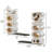 Set of 2 Whitewashed Wood Cookbook Bookends, Rustic "Cook & Books" Kitchen Decor