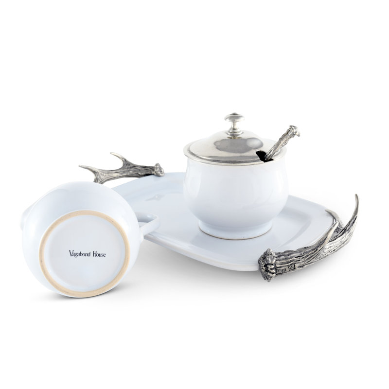 Lodge Stoneware Sugar And Creamer Set