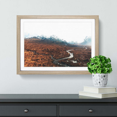 View of the Isle of Skye in Scotland in Abstract - Picture Frame Graphic Art Print
