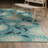 Aganlane Blossoms Blue/ Navy Indoor/Outdoor Area Rug-1001806448