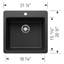 Liven SILGRANIT 21" L x 20.5" W Single Basin Drop-In/Undermount Kitchen Sink-92284229