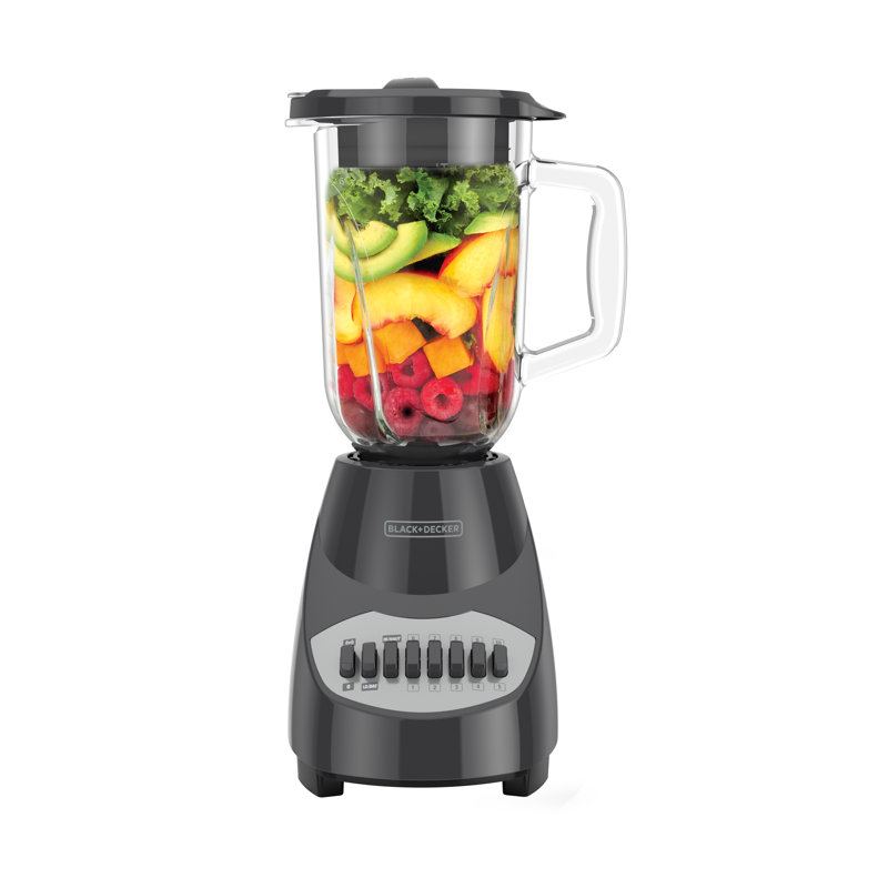 Mélangeur de comptoir avec bocal en verre 6 tasses et réglages Black + Decker