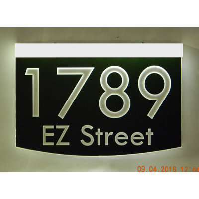 Enseigne d’adresse pour pelouse sur 2 lignes