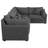 Tomasina Black 5-Piece Modular Sectional Sofa
