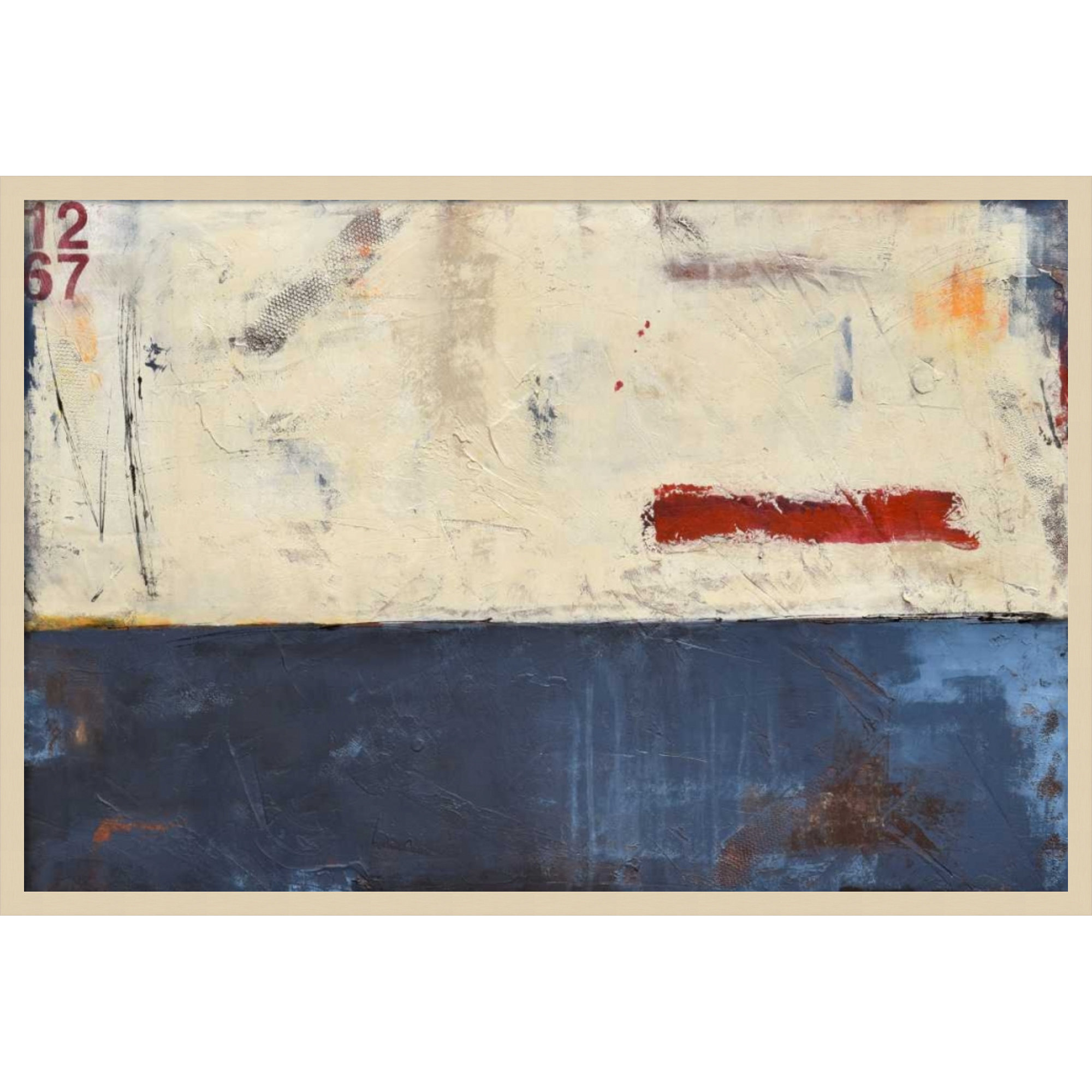 Label 1267 by Mauro Wood Framed Wall Art Print, 28" H x 41" W, Brown