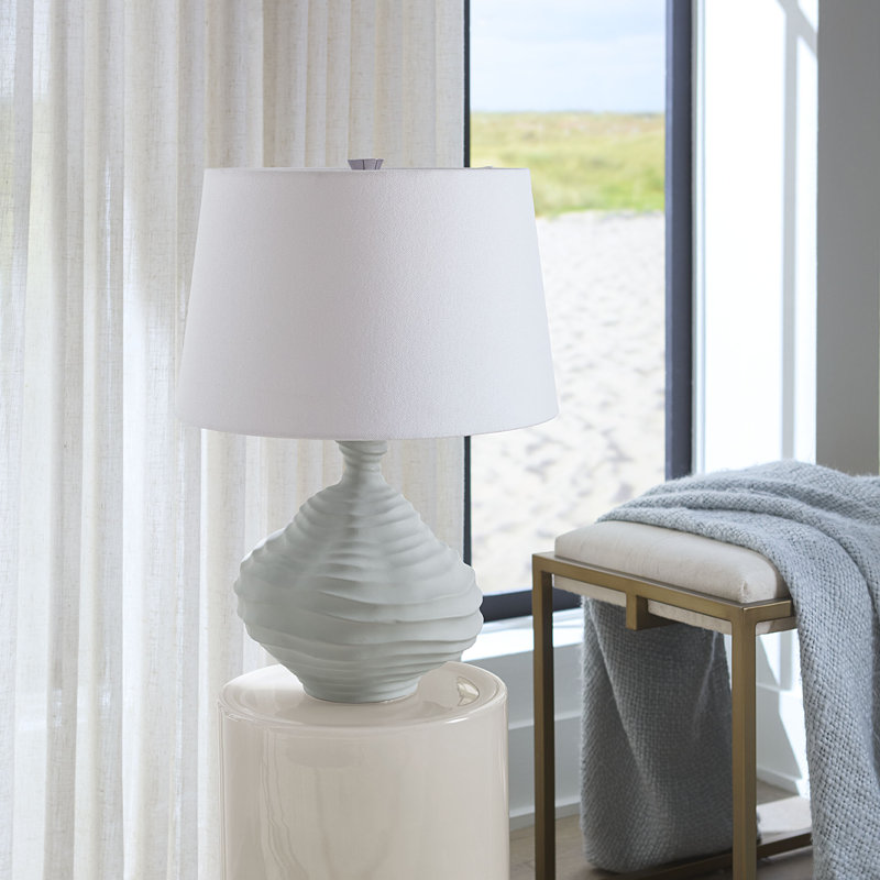 Dune Ceramic Table Lamp with Linen Shade