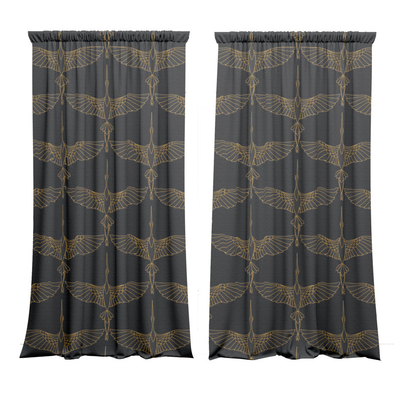 Slot Top Blackout Curtains, 147 W x 200 D cm