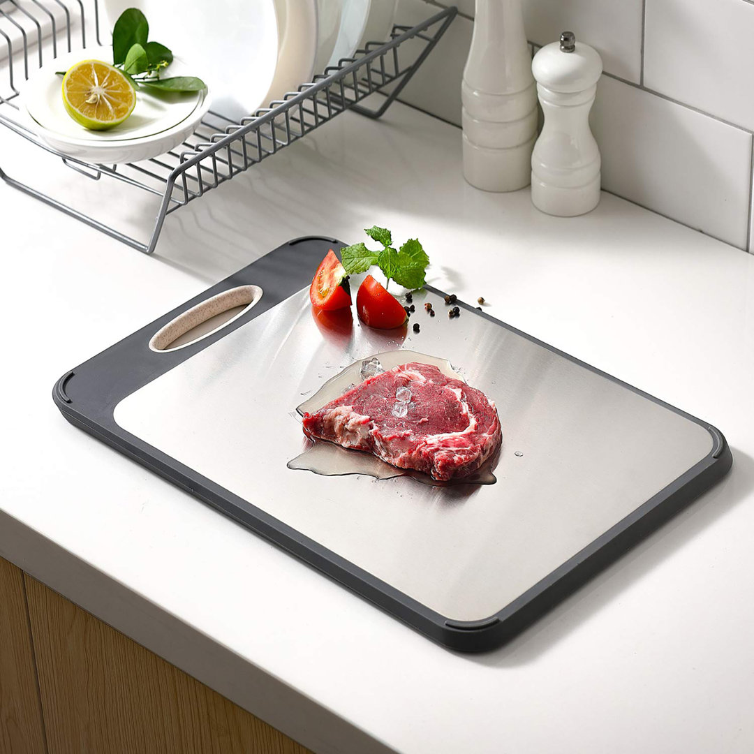 Cutting Board for Kitchen Double Sided 304 Stainless Steel Chopping Board
