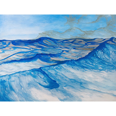 «Blue Dream 013» par Alicia Lopez - peinture encadrée