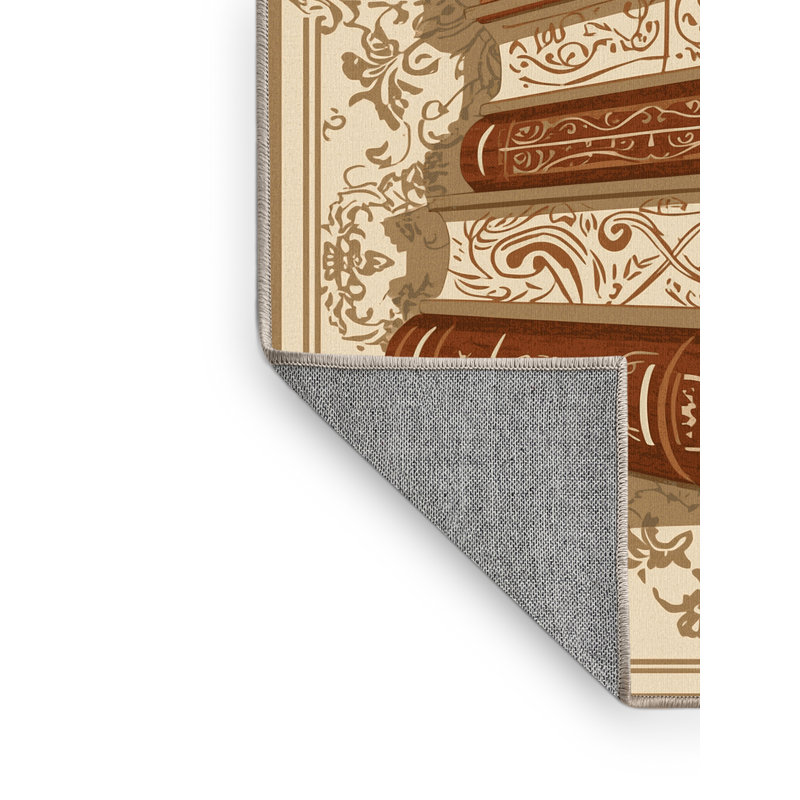 Tapis oriental classique lavable à la machine Pavni, 5 x 8