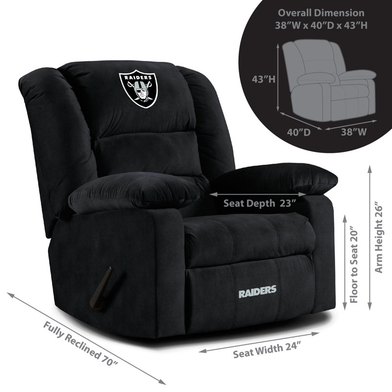 Licensed NFL Playoff Recliner, Oakland Raiders