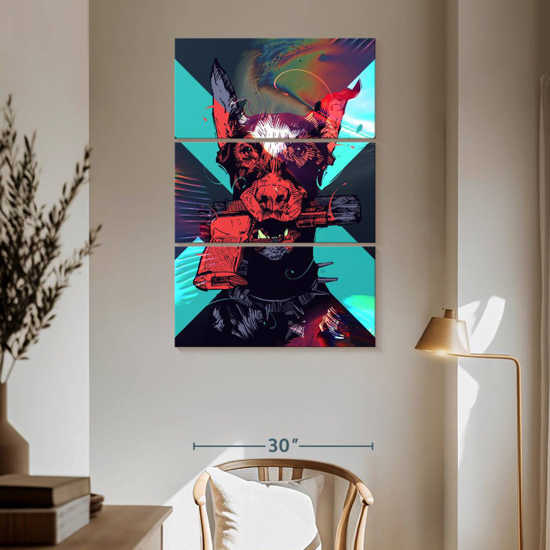 Brampt Dobergun, 65" H x 42" W