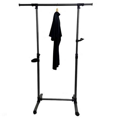 Porte-vêtements courts pour suspendre des vêtements avec tablettes inférieures et roulettes Portant à vêtements robuste pour enfants
