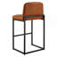 Upholstered Counter Stool with Iron Frame