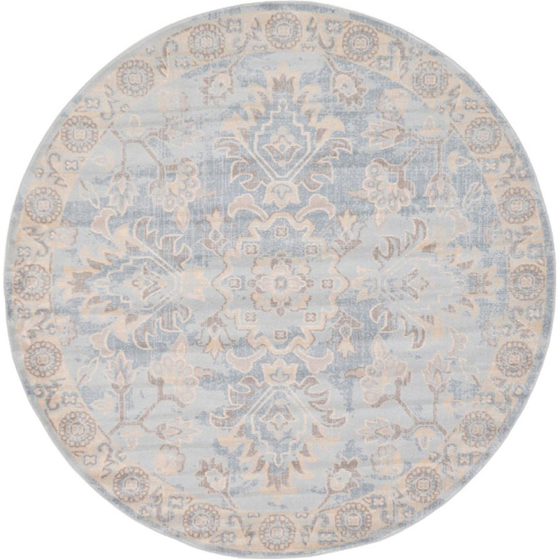 Ikat Indoor Rug, Round 6'