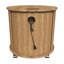 Ensemble de 2 tables cylindriques de style Mid-Century moderne avec stations de charge intégrées et portes coulissantes-130365568