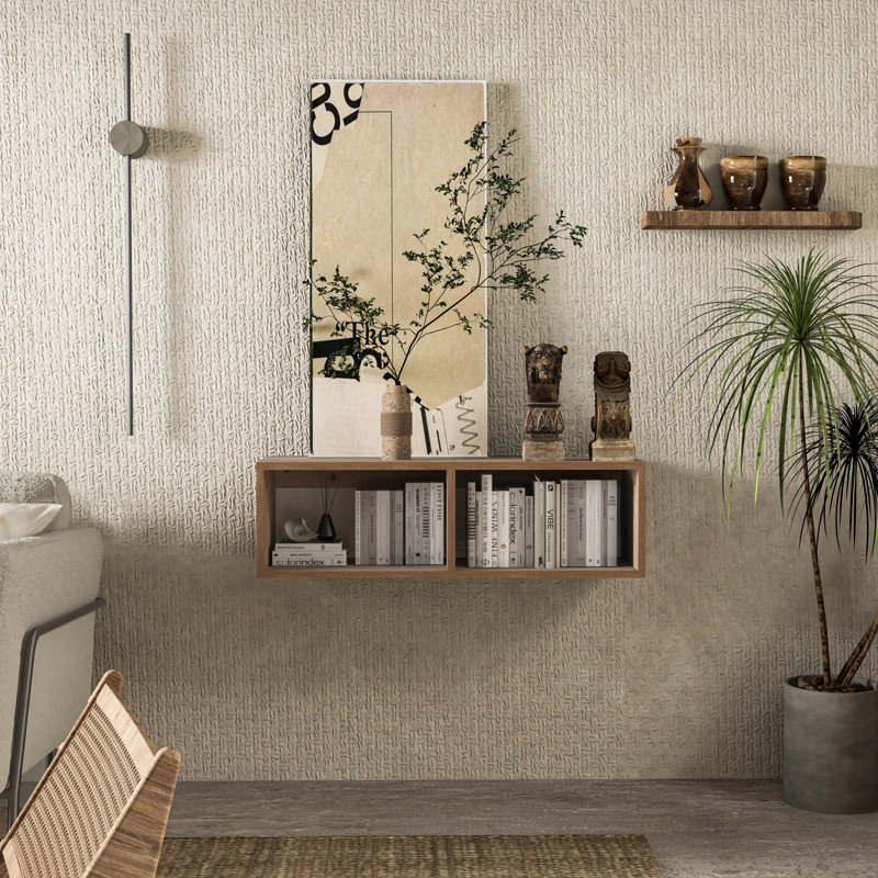 Modular Floating Tv Console Box, Walnut