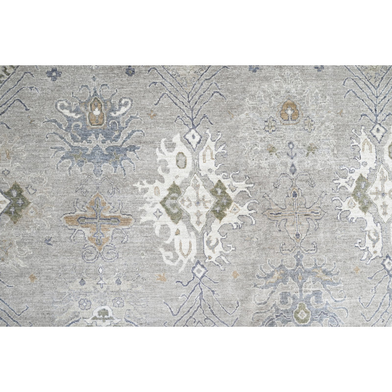 Tapis beige noué à la main de haute qualité