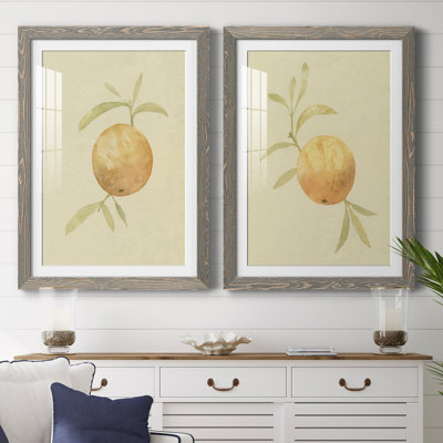 Mat encadré de qualité supérieure Dappled Oranges III - prêt à être suspendu