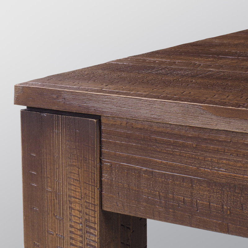 Montauk Pine Solid Wood Dining Table, Rustic Walnut
