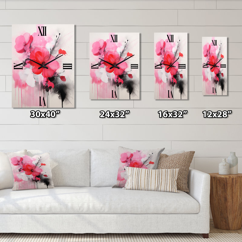 Horloge murale Guistino - Fuschia, Petit