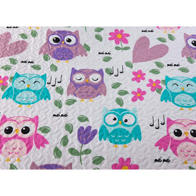 Ensemble de courtepointe réversible p-purple hoot
