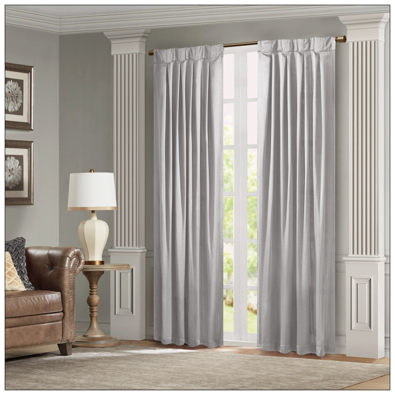 Picazo Single Curtain Panel, Champagne, 52" W x 84" L