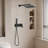 1-Spray Patterns 9.84 In. Dual Fixed And Handheld Shower Head With 1.8 GPM In Matte Black