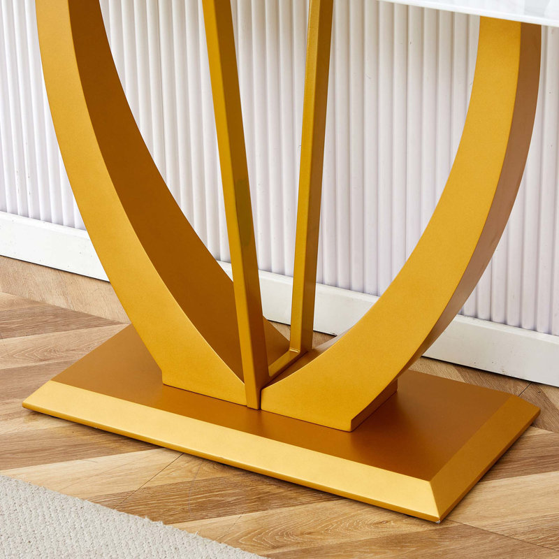 Modern Minimalism Rectangular Glass Table, With Tempered Glass Table Top And MDF Legs
