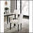 Wool Fabric Chairs Faux Marble Top Table 5Pc Dining Set Kitchen Dinette Cushions Upholstered 4X Chairs Dining Room-1622043856
