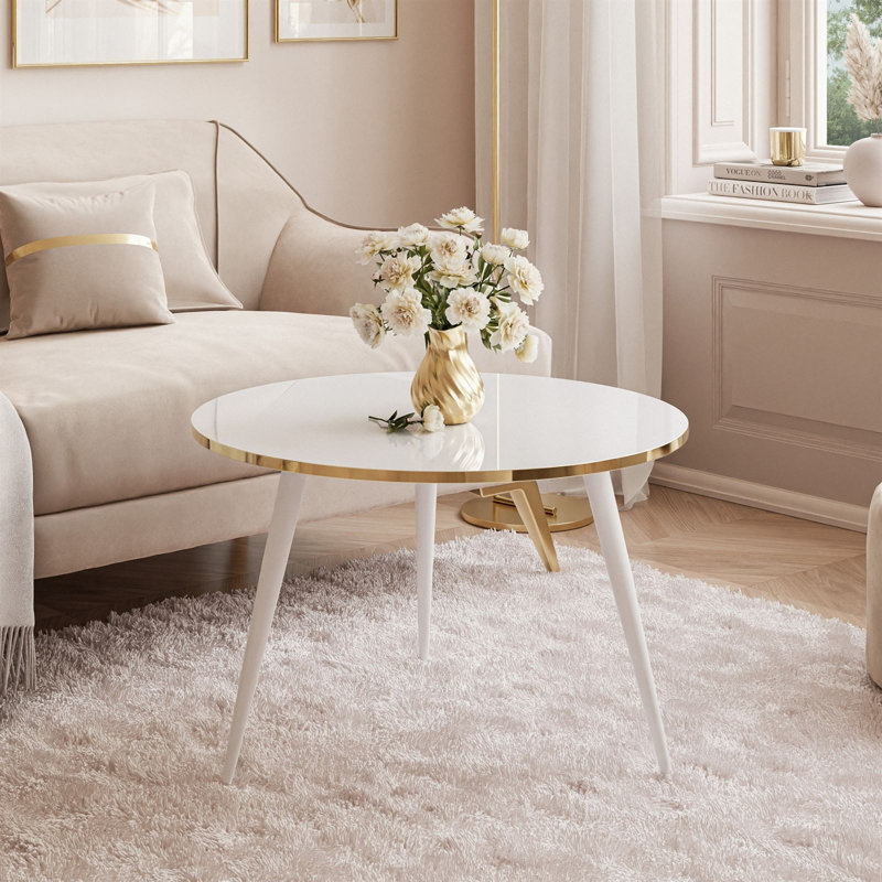 Duras Three Leg Coffee Table, White