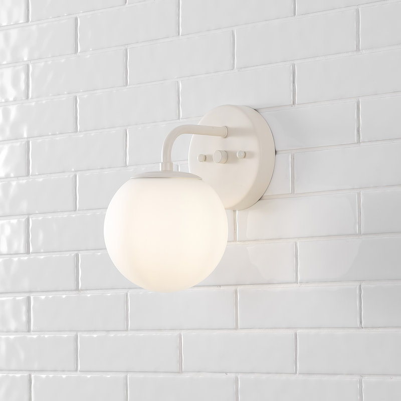 Meuble-lavabo contemporain à 1 lumière Louis, Une lumière, Amande