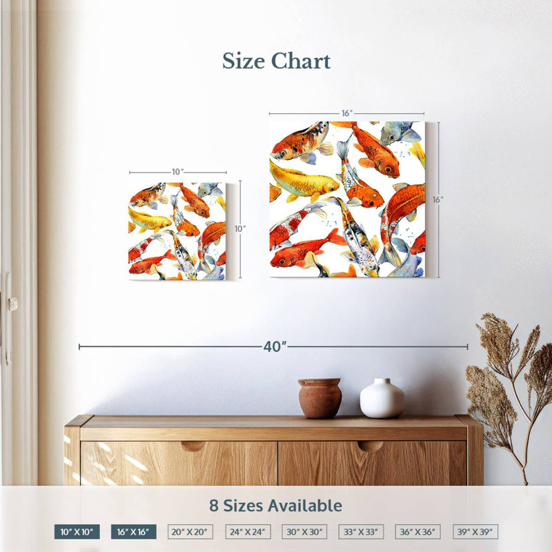 Brampt Colors Of Koi, 10" H x 10" W