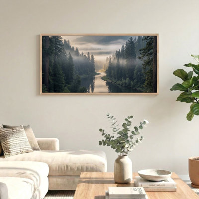 "Misty Forest", reproduction d'art sur toile, ensemble de 1