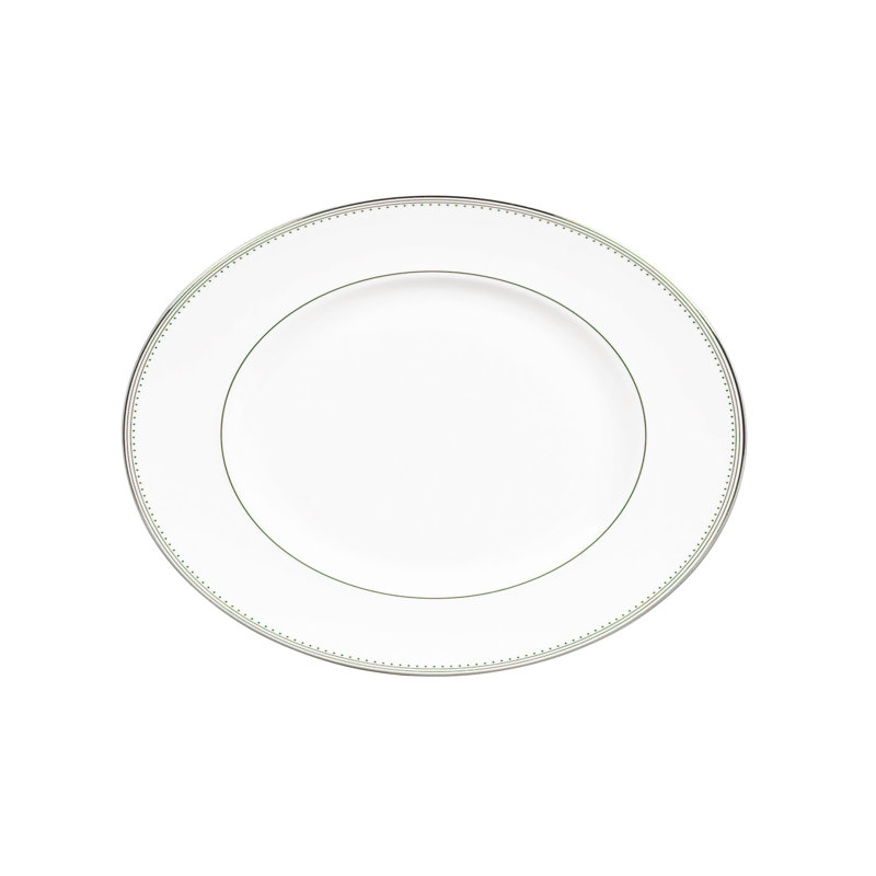 Vera Wang Grosgrain Bone China Platter, 14.1'' W x 11'' D