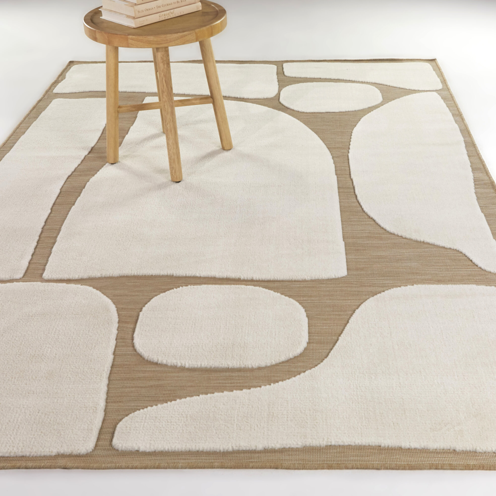Federika Tan Indoor/Outdoor Rug, Rectangle 5'3" x 7'
