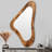 Brown Tree Bark Essence V - Tree Modern Asymmetrical Decorative Wall Mirror